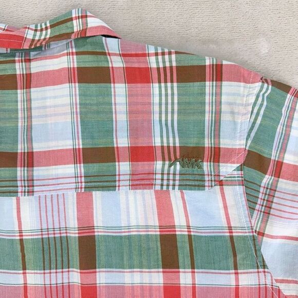 Mountain Khakis Shirt Mens Medium Green Red Tartan Plaid SS Hiking Button Up - Picture 4 of 8